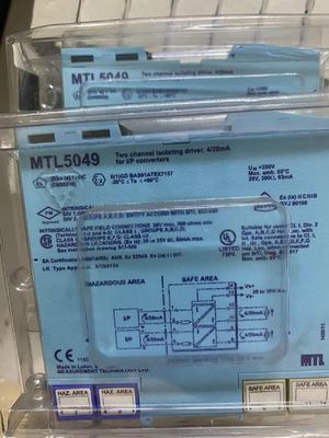 MTL5049 सुरक्षित क्षेत्र में स्थित एक नियंत्रक से दो 4/20mA संकेतों को अलग करता है और खतरनाक क्षेत्र में स्थित दो भारों तक पहुंचाता है।